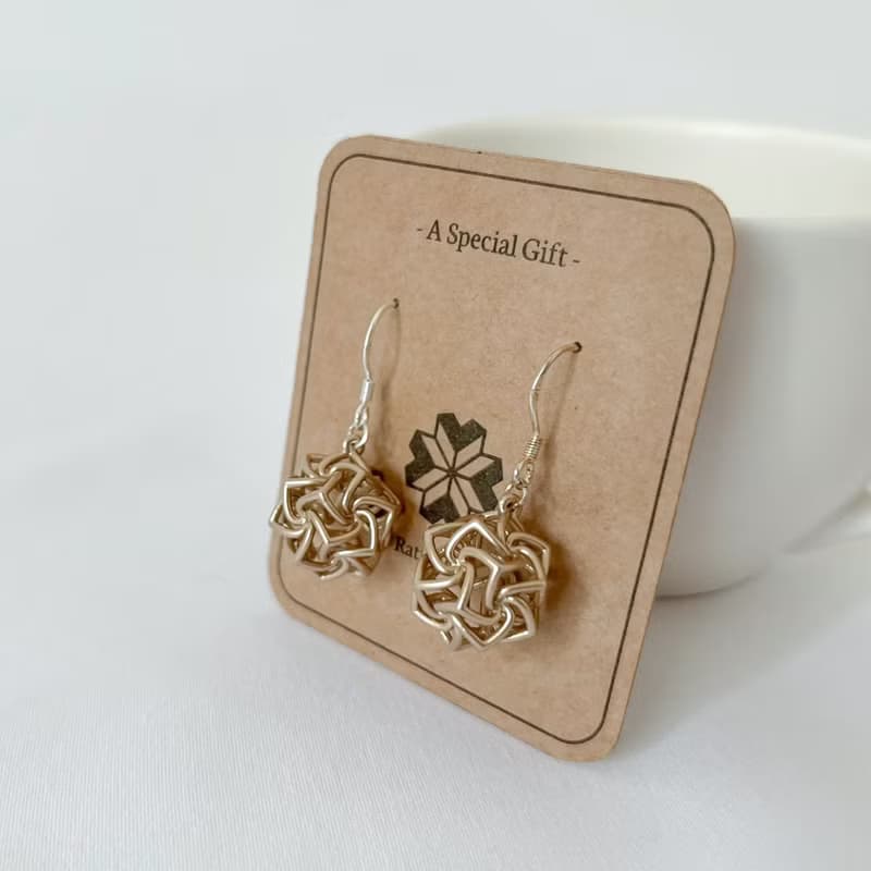 【D35b】幾何耳飾 鏤空圓管 玫瑰 樹脂 金屬色系