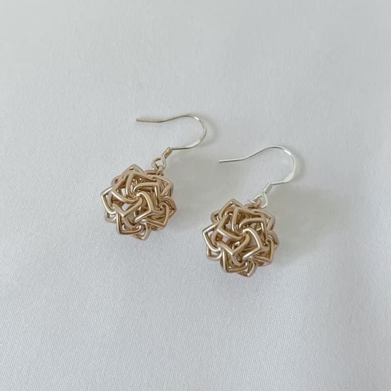 【D35b】幾何耳飾 鏤空圓管 玫瑰 樹脂 金屬色系