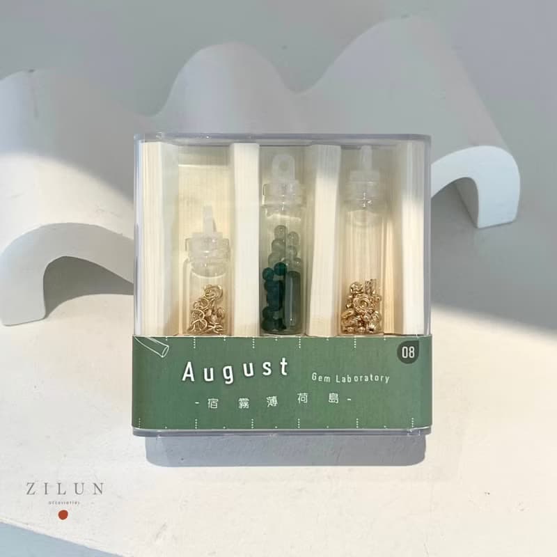 【八月】誕生石手鍊 • 宿霧薄荷島 成品&材料包 • 可碰水