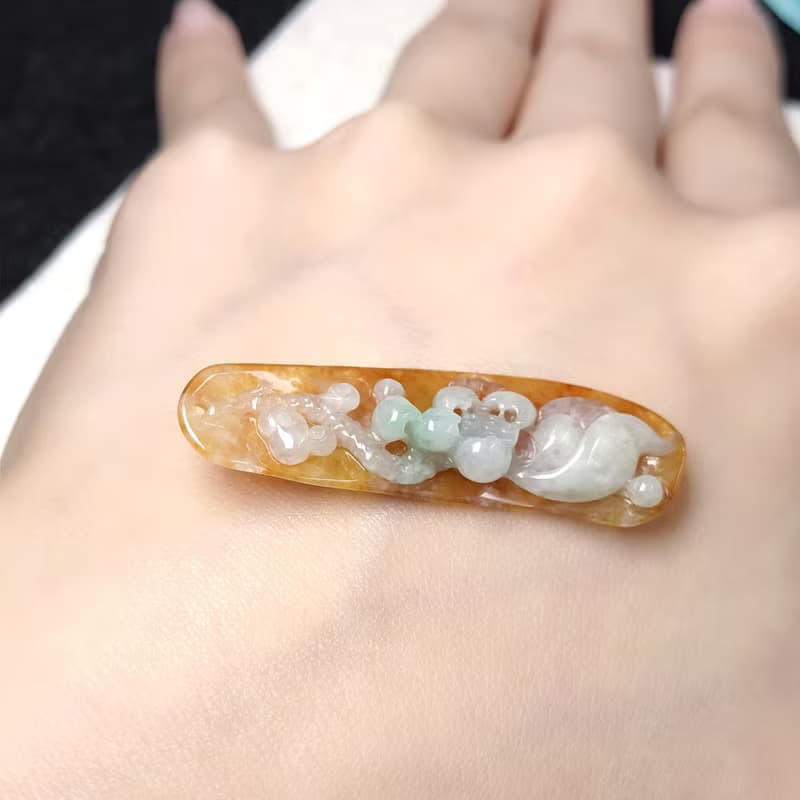 冰種翡翠蓮花 | 天然緬甸A貨翡翠 | 送禮
