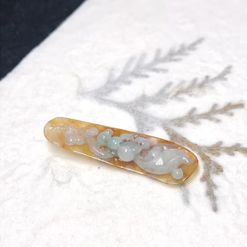 冰種翡翠蓮花 | 天然緬甸A貨翡翠 | 送禮