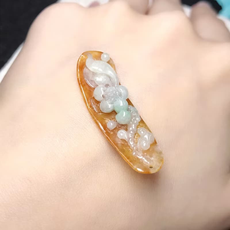 冰種翡翠蓮花 | 天然緬甸A貨翡翠 | 送禮