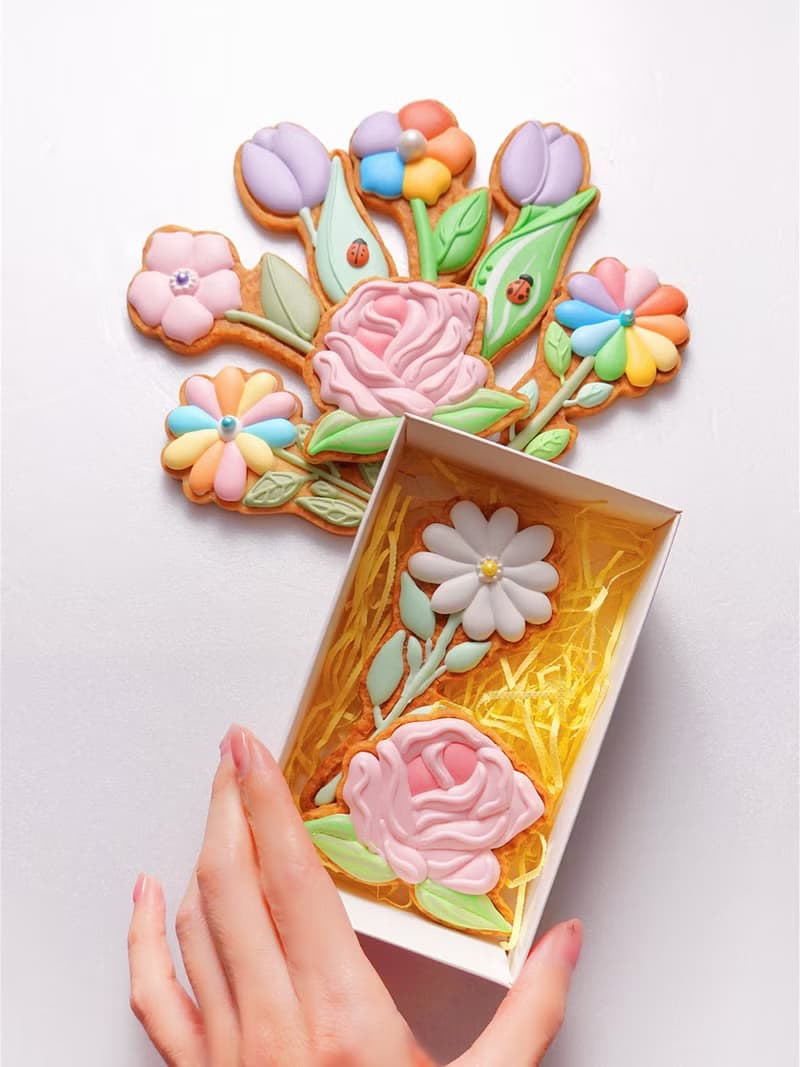 【母親節禮物】最特別的花/玫瑰花/村上隆風格花/糖霜餅乾