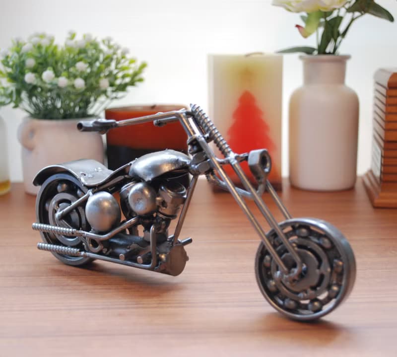 One-Of-A-Kind Christmas Gift Idea, Chopper (E) Motorcycle Welding sculptures
