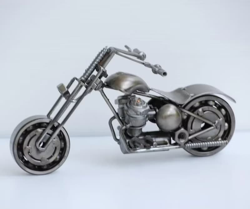 One-Of-A-Kind Christmas Gift Idea, Chopper (E) Motorcycle Welding sculptures