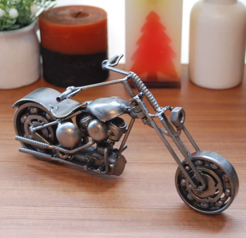 One-Of-A-Kind Christmas Gift Idea, Chopper (E) Motorcycle Welding sculptures
