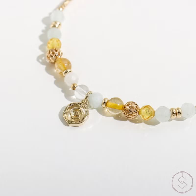 雅典娜 | 黃水晶 金髮晶 海藍寶 白水晶 |水晶手鍊