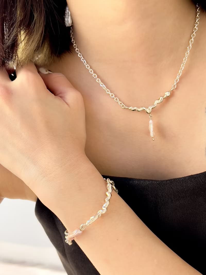 洸・流離不規則手鍊 | 巴洛克珍珠