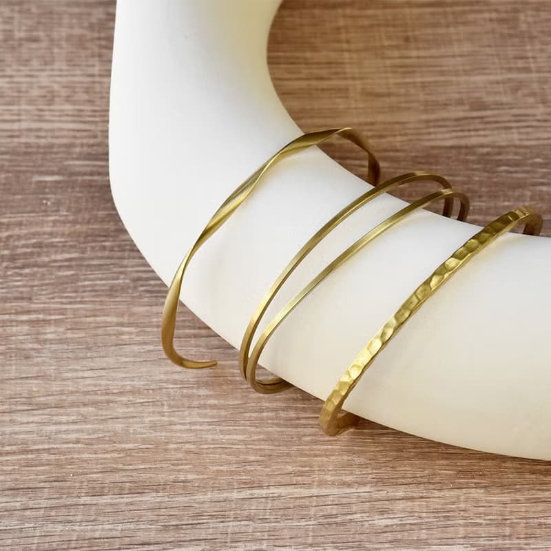 自然系-黃銅混搭系列手鐲