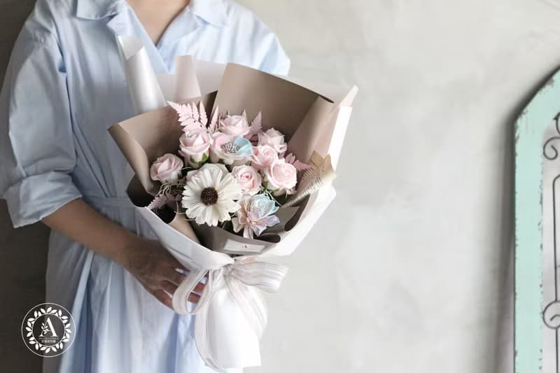 畢業花禮 / 香氛皂花系列 / 繽紛馬卡龍香氛皂花束