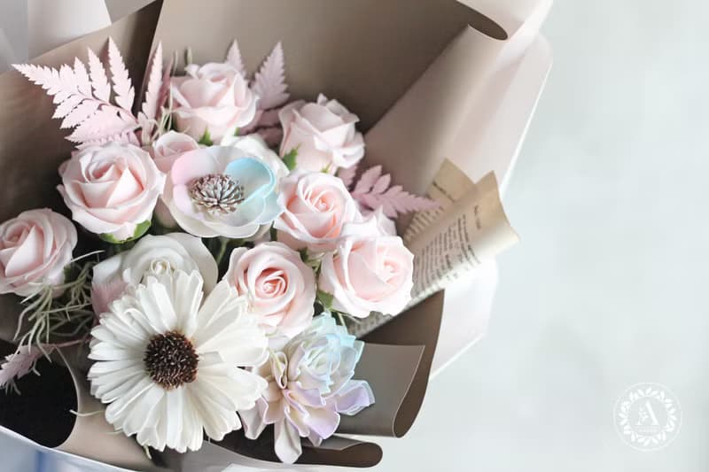 畢業花禮 / 香氛皂花系列 / 繽紛馬卡龍香氛皂花束