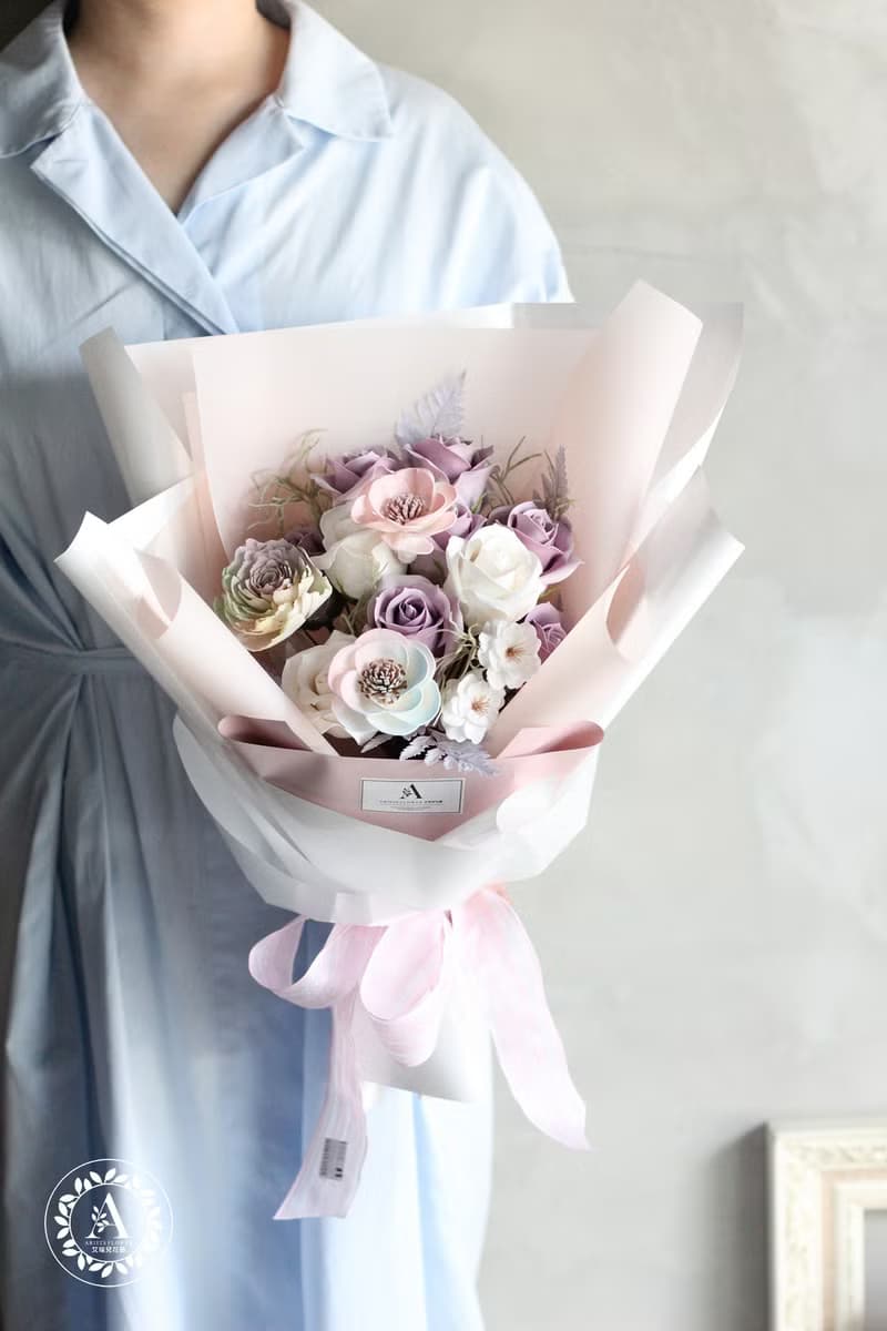 畢業花禮 / 香氛皂花系列 / 繽紛馬卡龍香氛皂花束