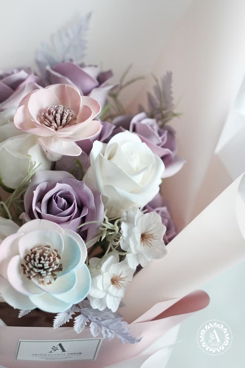 畢業花禮 / 香氛皂花系列 / 繽紛馬卡龍香氛皂花束