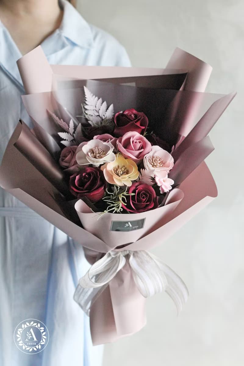 畢業花禮 / 香氛皂花系列 / 繽紛馬卡龍香氛皂花束