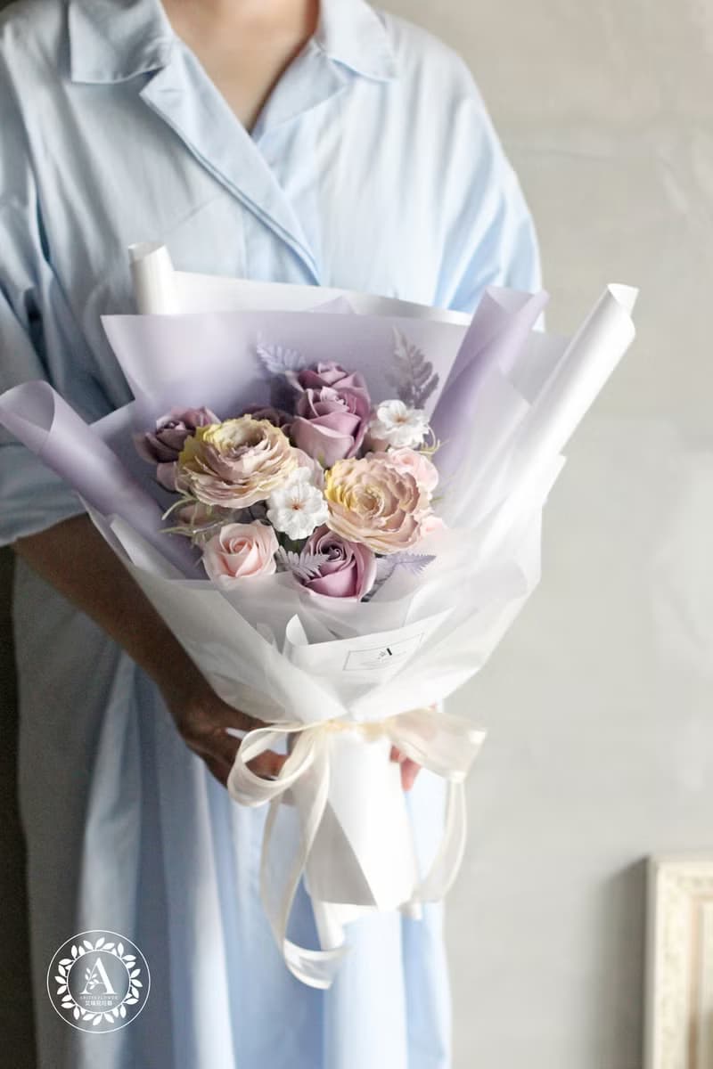 畢業花禮 / 香氛皂花系列 / 繽紛馬卡龍香氛皂花束