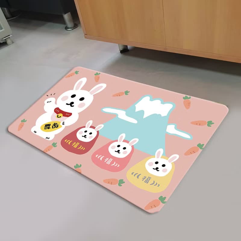 【訂製】地毯/仿羊絨/醜萌招財兔