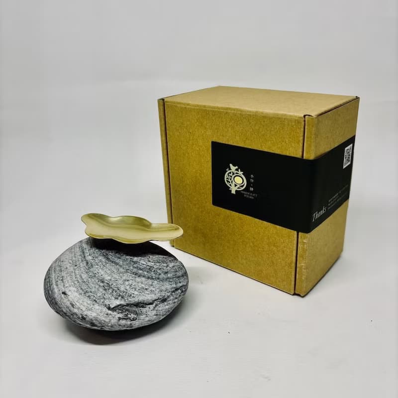香道/薰香座~雲起石(D款小)~黃銅搭石頭的質感,手作的詩玩味上市!