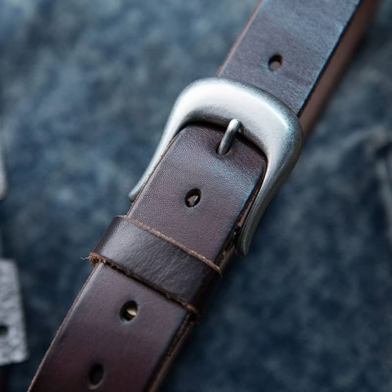 日本製造銅扣 義大利厚植鞣牛皮 復古男士皮帶阿美咔嘰4.0寬5.0厚