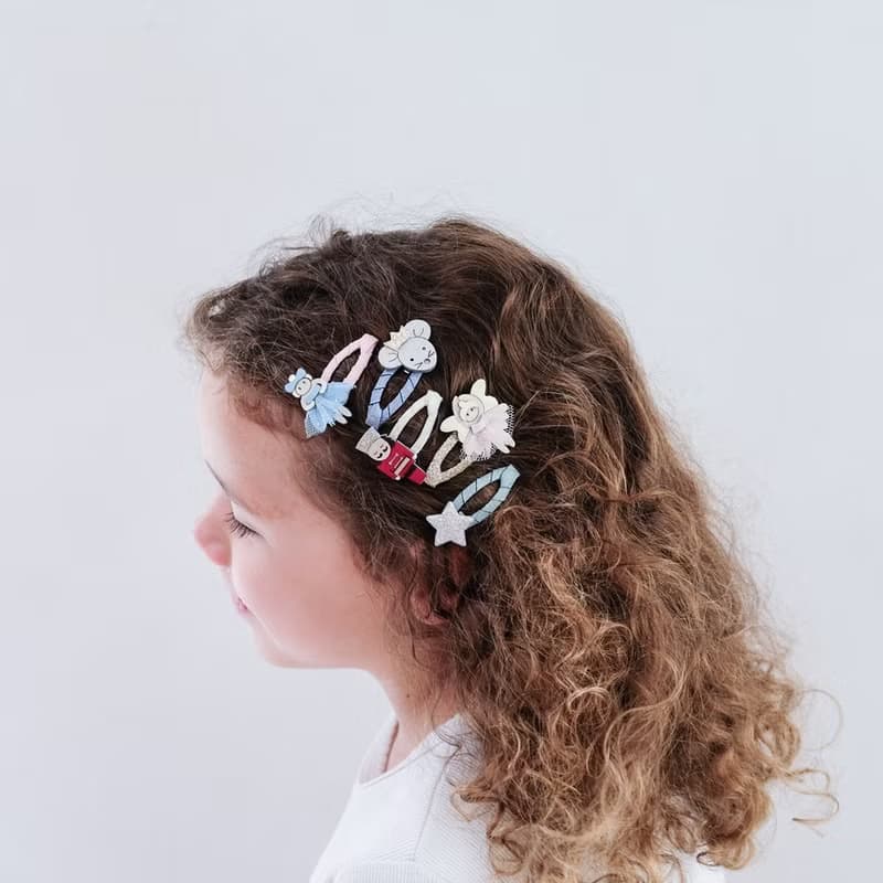 英國Mimi & Lula_AW25_Xmas胡桃鉗小天使星星迷你滴答夾5入