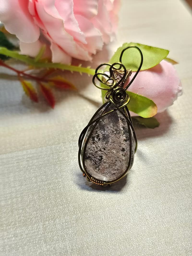 【葉綠舒手作】山水如詩 /金屬線編織/節日/禮物/飾品/項鍊/手作