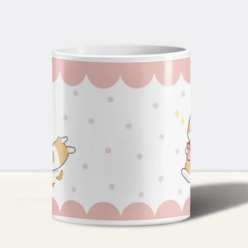 光面陶瓷杯 12oz  | 地瓜兔一家 散水禮物