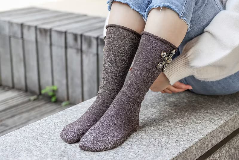 unni星語寶石推襪 襪子 保暖 socks 中筒襪 女襪 手工縫  刷毛 棉