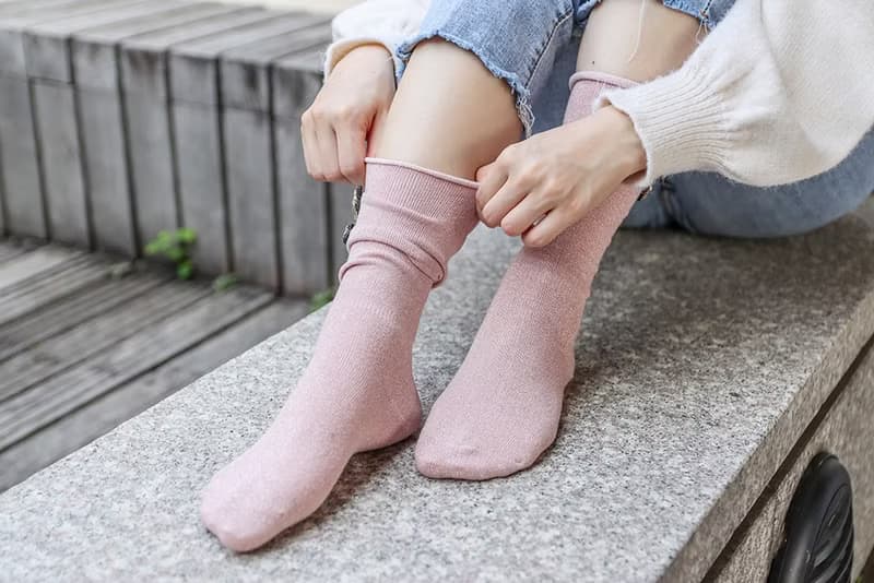 unni星語寶石推襪 襪子 保暖 socks 中筒襪 女襪 手工縫  刷毛 棉