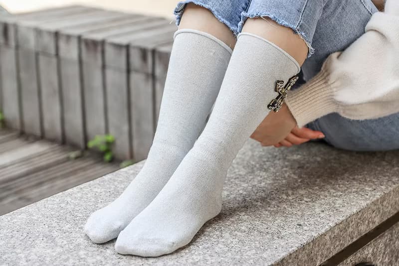 unni星語寶石推襪 襪子 保暖 socks 中筒襪 女襪 手工縫  刷毛 棉