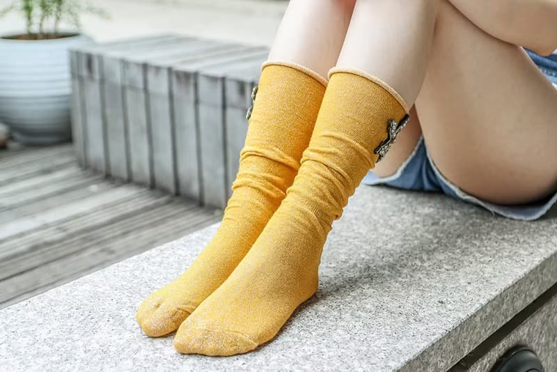unni星語寶石推襪 襪子 保暖 socks 中筒襪 女襪 手工縫  刷毛 棉