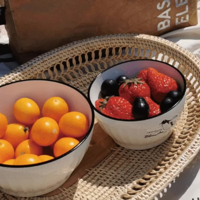 Blanche. 2-Compartments Oval Lunchbox 410ml Bentobox Kids School Made In Japan