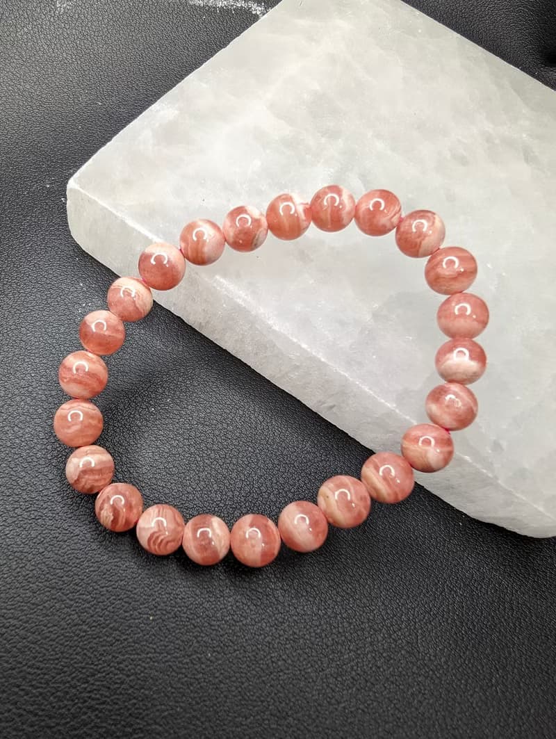 紅紋石 Rhodochrosite 7mm 手串 手鍊 天然水晶