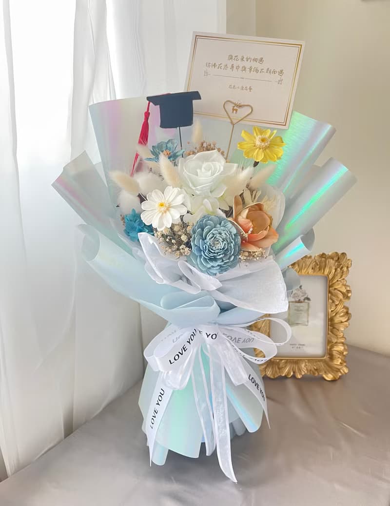 永生花 畢業花束 清新活潑款