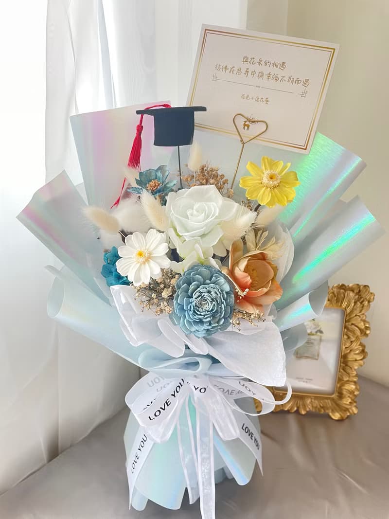 永生花 畢業花束 清新活潑款