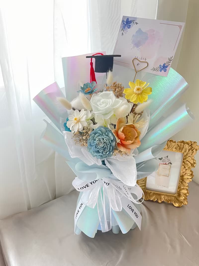 永生花 畢業花束 清新活潑款