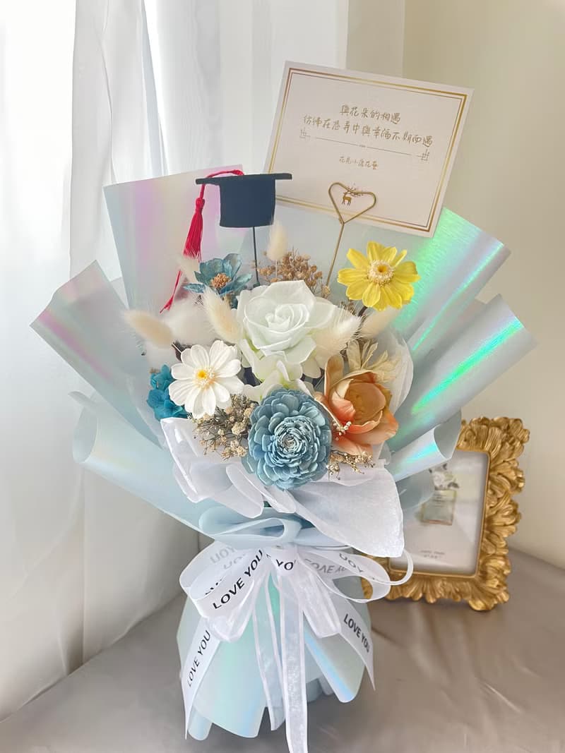 永生花 畢業花束 清新活潑款
