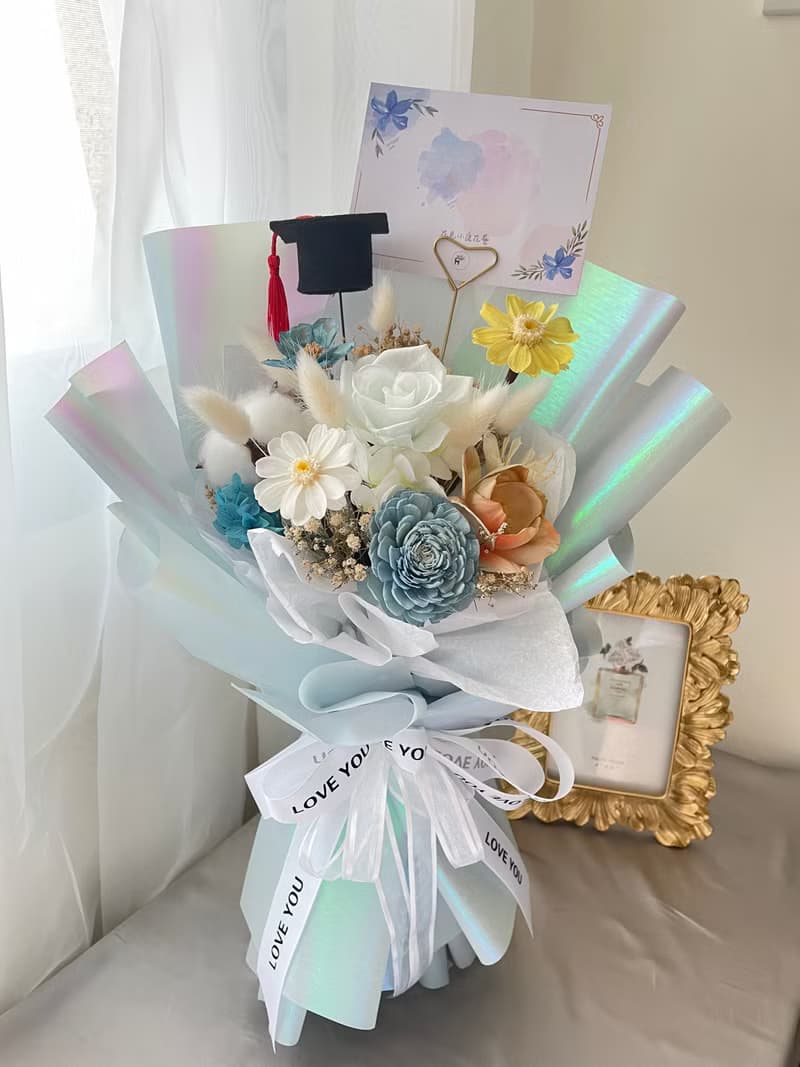 永生花 畢業花束 清新活潑款