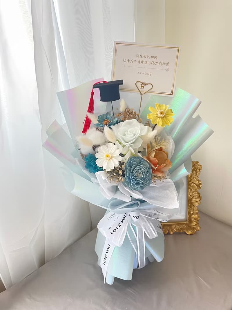 永生花 畢業花束 清新活潑款