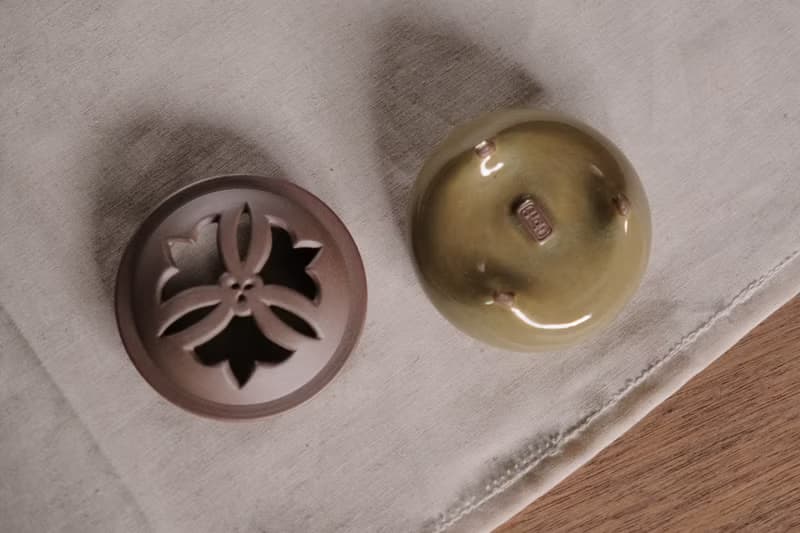 香爐 l 青瓷 刻花小香爐
