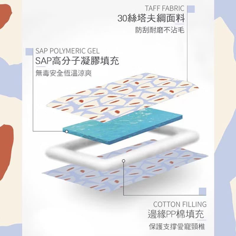 耐磨耐抓/防水易清/加厚 | 寵物冰涼墊-紫色馬蹄蓮 Pawsholic爪迷