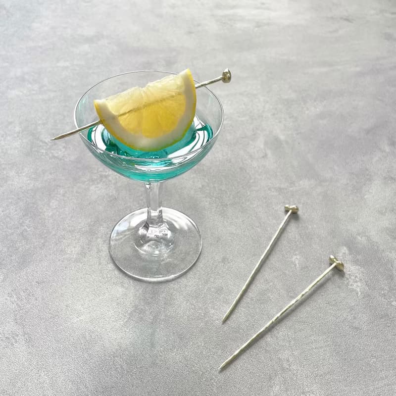 真鍮ビーズのカクテルピン