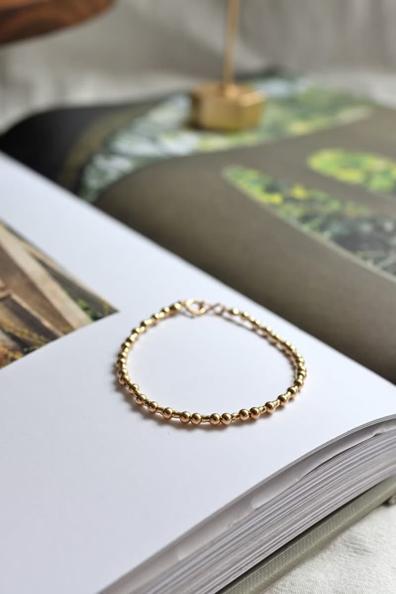 織語露珠 - 金珠手鍊