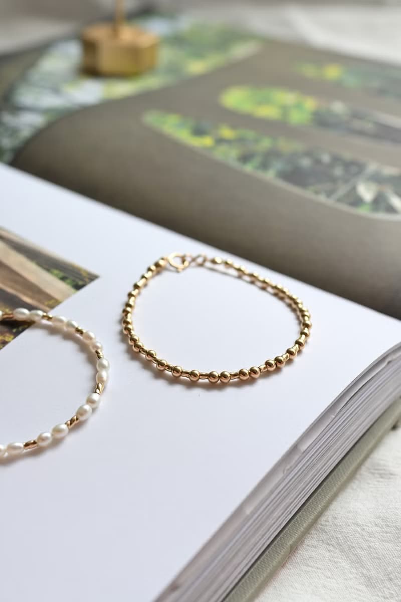 織語露珠 - 金珠手鍊