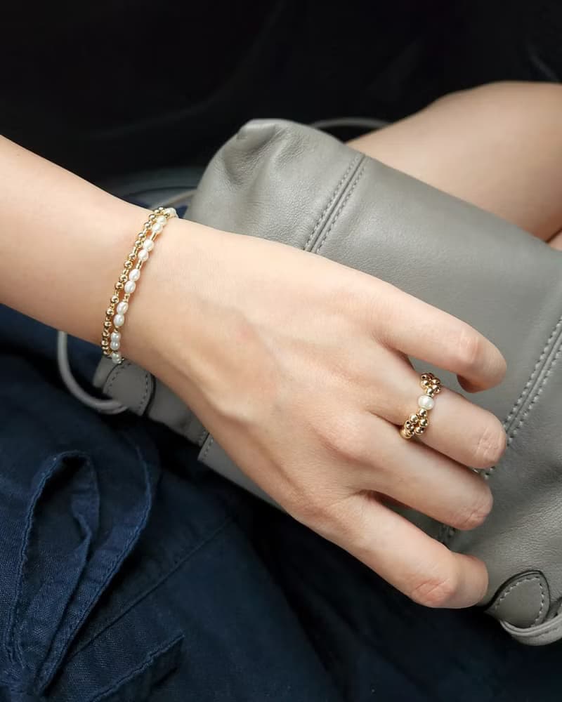 織語露珠 - 金珠手鍊