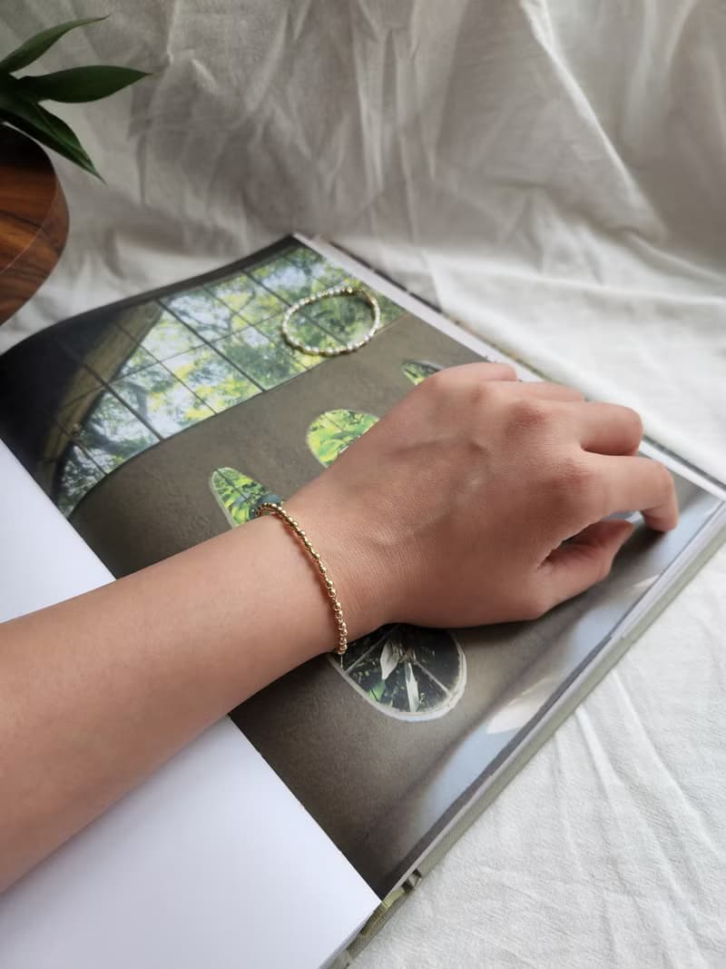 織語露珠 - 金珠手鍊