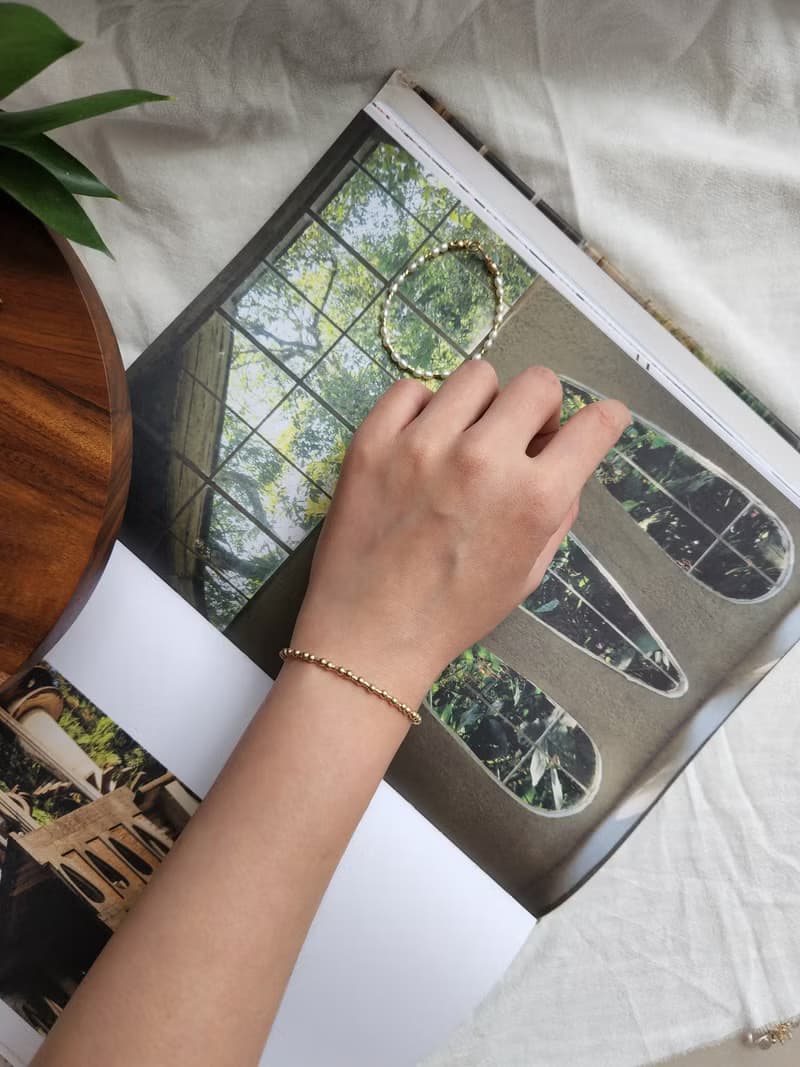 織語露珠 - 金珠手鍊