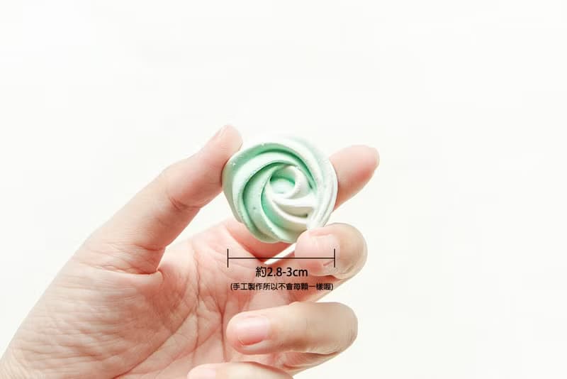 藍綠色迷你玫瑰馬林糖 X基本50顆 | 生日派對 咖啡飄浮馬林糖