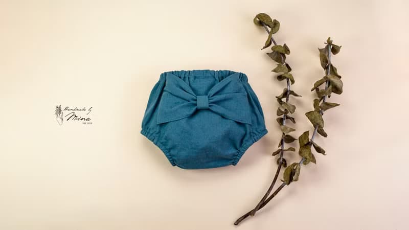 Handmade by Mina【寶寶手工刺繡荷葉洋裝套裝】贈禮盒 彌月禮