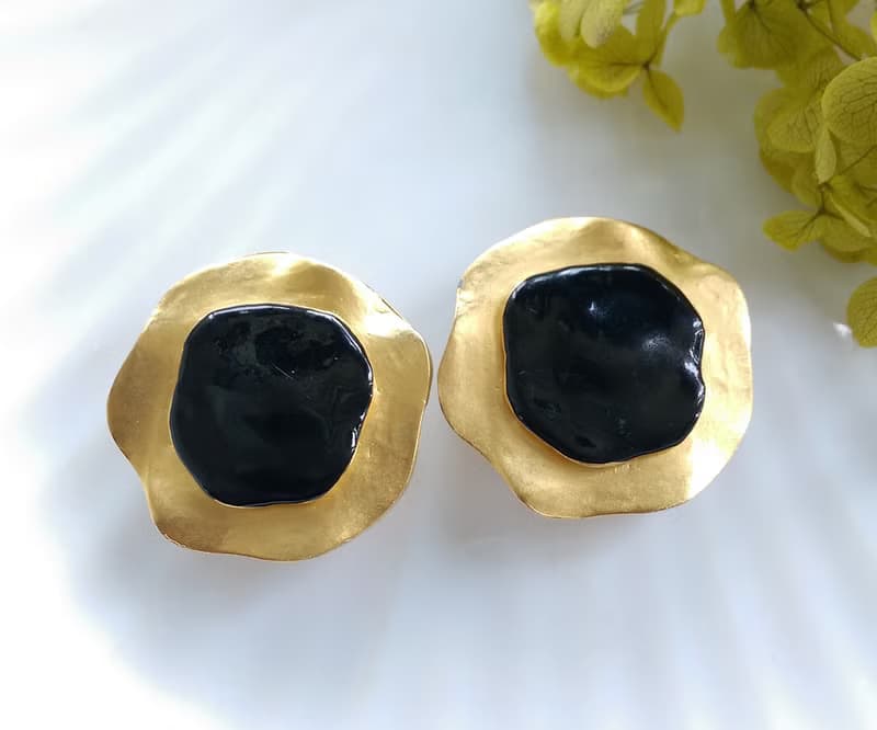 Vintage Jewelry 西洋古董飾品 啞光 普普  夾式耳環