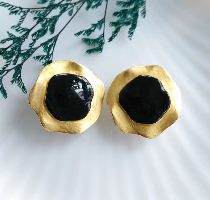 Vintage Jewelry 西洋古董飾品 啞光 普普  夾式耳環