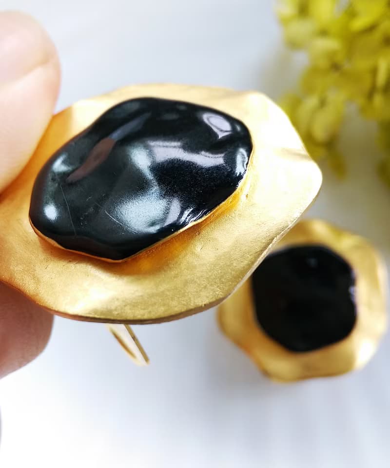 Vintage Jewelry 西洋古董飾品 啞光 普普  夾式耳環